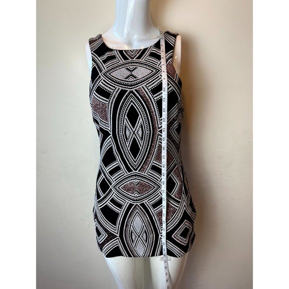 Speechless Women Glitter Bodycon Dress D65721J444 Round Neck Zip Black Silver 9 - Picture 6 of 11